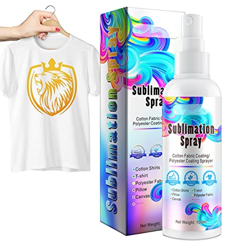 2 Sublimationsspray für Taschen | Schnell trocknendes, glattes Farbspray 100 ml | -Zubehör, Anti-Fade-Sublimationsspray für Handtaschen, Segeltuch, T-Shirts, Handtücher von Facynde