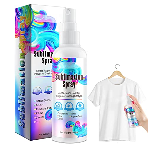 5 Sublimationsspray für Kleidung, Smooth Coating Spray 100ML Farbspray glänzend, Zubehör, Anti-Fade-Sublimationsspray für Handtaschen, Segeltuch, T-Shirts, Handtücher von Facynde