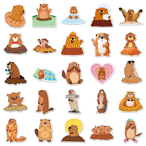 50 Murmeltier Witzig Tier Natur Wandtattoo Wandsticker Wandaufkleber Für Kinder Bulk-Aufkleber Für Scrapbooking, Lehrer, Kleinkinder von Facynde