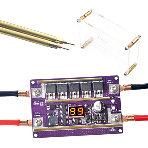 Facynde Batterie-Punktschweiß-Kit - LCD-Display Spots Schweißgerät Kit 99 Gänge Leistung,Mini-Lithiumbatterie-Punktschweißgerät für 14/17490/18/21700/26/32 Batterie von Facynde