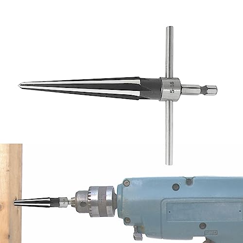 Facynde Kegelreibahlenwerkzeug - Handkonische, stabile, rutschfeste, konische Reibahle | Multifunktionales Bohrwerkzeug für Schreiner-Holzbearbeitungsbohren von Facynde
