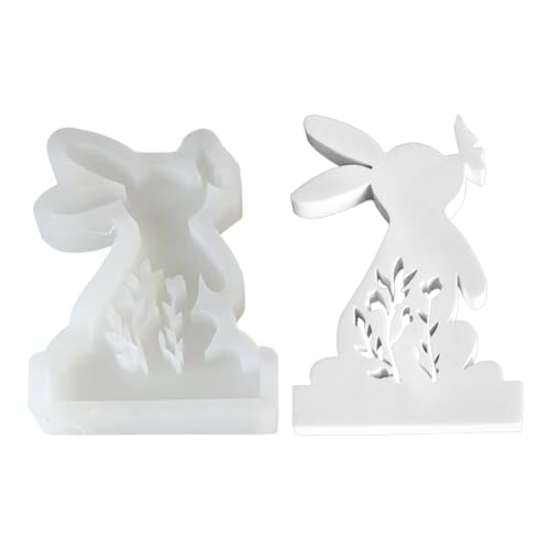 Facynde Osterhase Silikonform, Ostern Hase Silikonformen Gießformen Ostern Hase Backform, Osterhase Silikonform for Gips, Sojawachs Kerzen, Ostergeschenke von Facynde