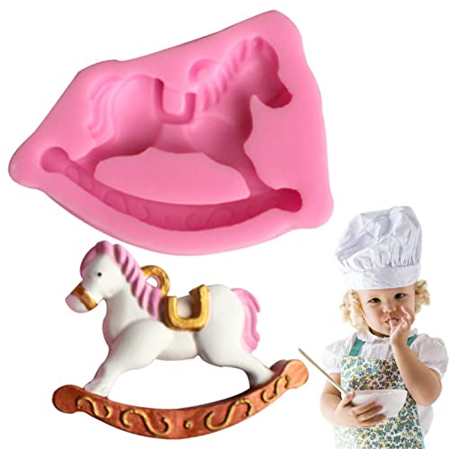 Facynde Pony Silikonform | Tierschokoladenformen | Schokolade Fondant Form Cupcake Kuchen Topper Dekoration Desserts Eiswürfel Seifenform von Facynde