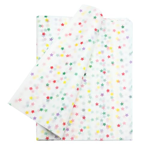 50 Blatt Sternmotiv Bulk Seidenpapier DIY Glanzpapier Seidenpapier Tissue Paper Geschenk Seidenpapier für Weihnachten Geburtstag Party Hochzeit Geschenktüten Dekoratives Bastelarbeiten 50 x 35 cm (A) von Fadcaer