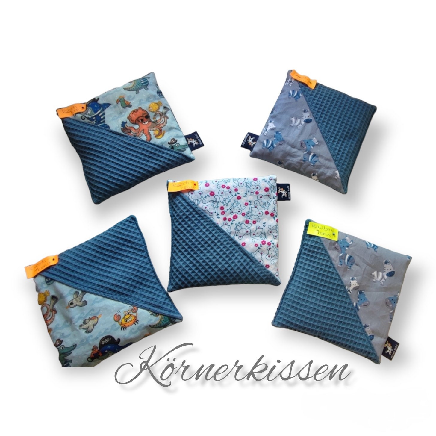 Körnerkissen Blau von FadenZauberDesign