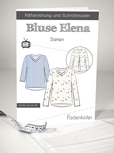 Fadenkäfer Papierschnittmuster Bluse Elena Damen von Fadenkäfer