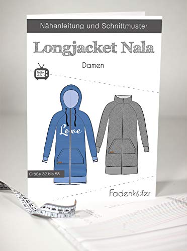 Fadenkäfer Papierschnittmuster Longjacket Nala Damen von Fadenkäfer