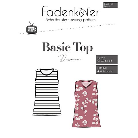 Fadenkäfer Schnitt "Basic-Top" für Damen von Fadenkäfer