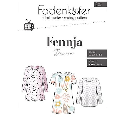 Fadenkäfer Schnitt "Bluse/Tunika Fennja" für Damen von Fadenkäfer