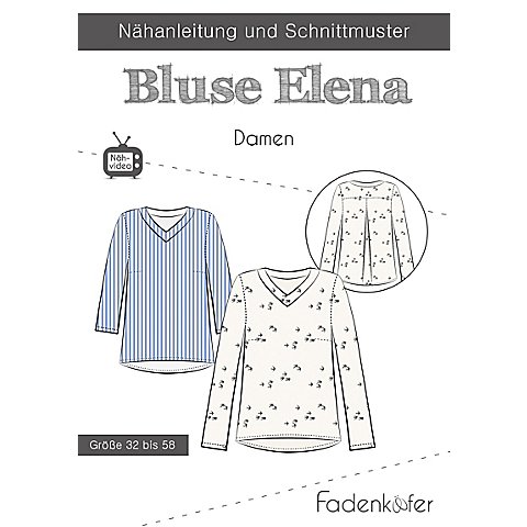 Fadenkäfer Schnitt "Bluse Elena" für Damen von Fadenkäfer