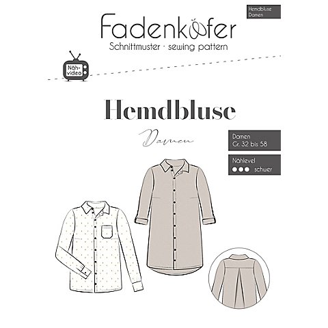 Fadenkäfer Schnitt "Hemdbluse" für Damen von Fadenkäfer