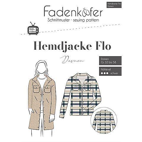 Fadenkäfer Schnitt "Hemdjacke Flo" für Damen von Fadenkäfer