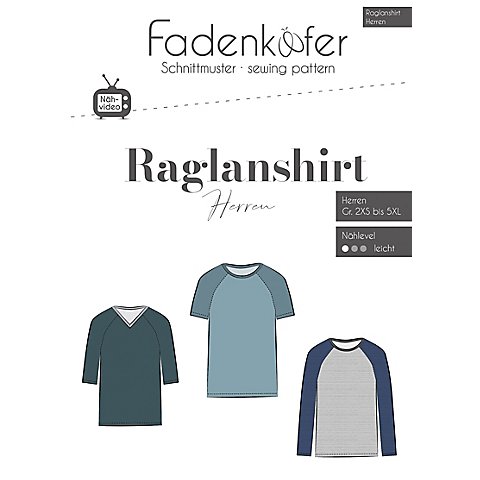 Fadenkäfer Schnitt "Raglanshirt" für Herren von Fadenkäfer