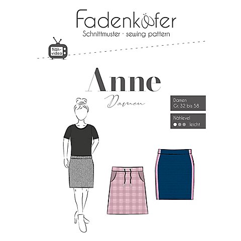 Fadenkäfer Schnitt "Rock Anne" für Damen von Fadenkäfer