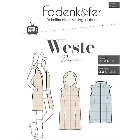 Fadenkäfer Schnitt "Weste" für Damen von Fadenkäfer