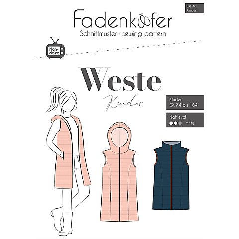 Fadenkäfer Schnitt "Weste" für Kinder von Fadenkäfer