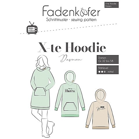 Fadenkäfer Schnitt "X-te Hoodie" für Damen von Fadenkäfer