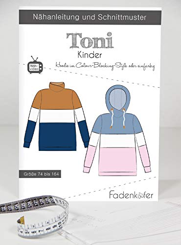 Papierschnittmuster Hoodie Toni Kinder von Fadenkäfer