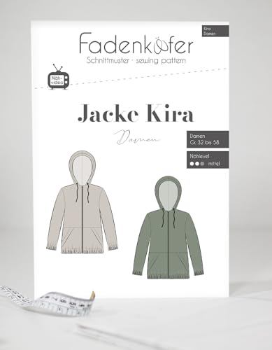 Papierschnittmuster Jacke Kira Damen von Fadenkäfer