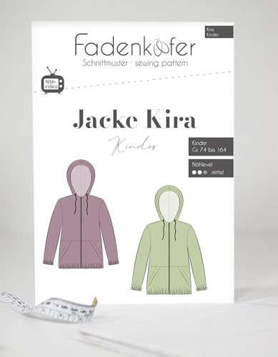 Papierschnittmuster Jacke Kira Kinder von Fadenkäfer