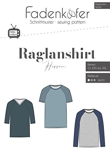 Papierschnittmuster Raglanshirt Herren von Fadenkäfer