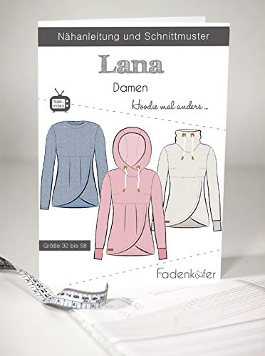 Schnittmuster und Nähanleitung - Damen Hoodie Lana von Fadenkäfer