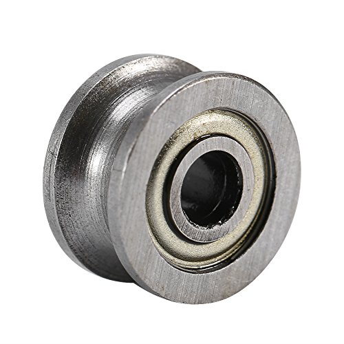 10 Stück U624ZZ U-Rillenkugellager-Führungsrolle, Hochwertige Kohlenstoffstahllager mit Doppelter Abschirmung, 1,8 Mm Tiefe U-Nut, für Schienenschienen-Linearbewegungssysteme mit von Fafeicy