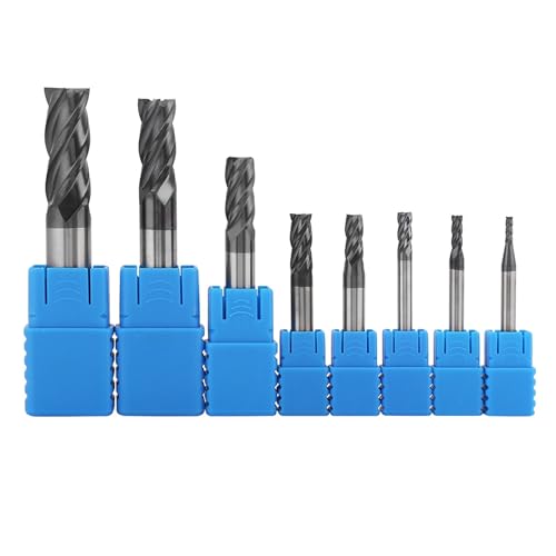 2–12 Mm 4-schneidiges Hartmetall-Schaftfräser-Set, Wolframstahl-Fräser-Set, Aluminium-Kupfer-Kohlenstoffstahl-Werkzeug von Fafeicy