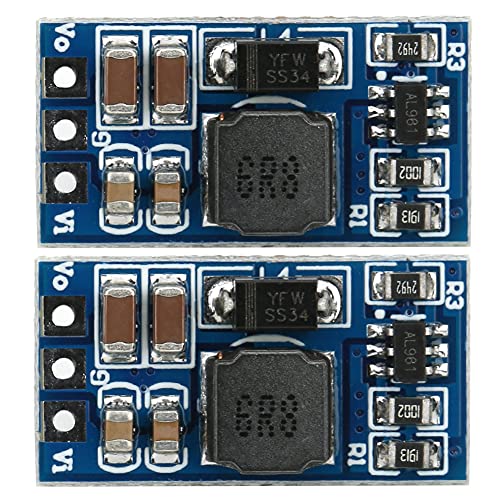 2 Stück DC-DC-Aufwärtsmodul-Aufwärtswandler für LED-Motor 5 V, 6 V, 9 V, 12 V, über 93% Effizienz, mit Überstromschutz, für Motoren mit Geringer Leistung, LED-Motor (ohne Nadel von Fafeicy