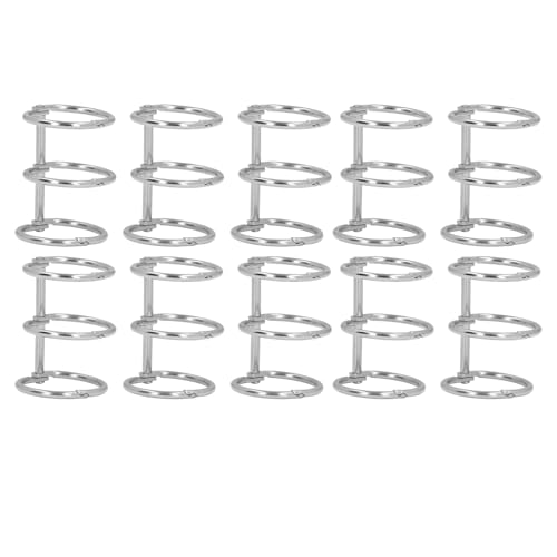 3-Ring-Metallbinderringe aus Edelstahl für Notebook-Reisetagebuchalben (25mm) von Fafeicy