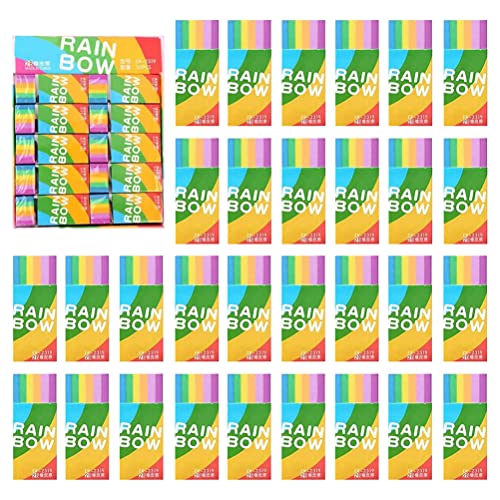 30 Stück 2B Radiergummi, Regenbogen-Mini-Radiergummi für Soft School Radiergummi Set mit Individueller Verpackung für Einfache Lagerung und Schutz vor Staub von Fafeicy