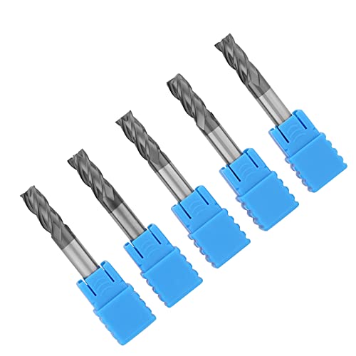 5 Stück Wolframkarbid-Schaftfräser mit 4 Schneiden, CNC-Fräser, Ultrafeines Material, Hohe Festigkeit, Verschleißfestigkeit, 6 Mm Durchmesser X 50 Mm Länge, Schneidbits, für von Fafeicy