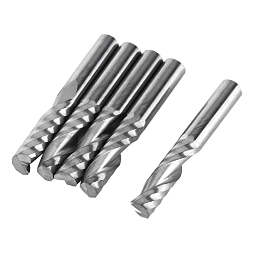 5pcs 6mm Schaft -Wolfram -Endmühle, Einzelflöte -Endmühle Carbid -Endmühle Spiralschneider Router Bit Zum Schneiden Weicher Materialien von Fafeicy