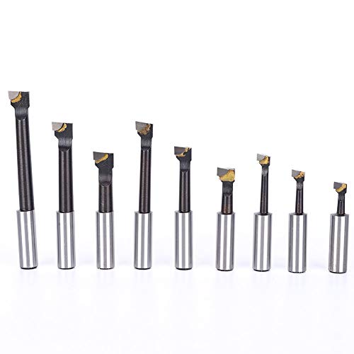 Bohrstange, 9-teiliges Bohrstangen-Set, 12 Mm, F1-Typ, Hochgeschwindigkeitsstahl, CNC-Drehmaschine, Fräswerkzeug, Dickes Hardware-Zubehör mit Basis für Industrielle Bohrkronen von Fafeicy