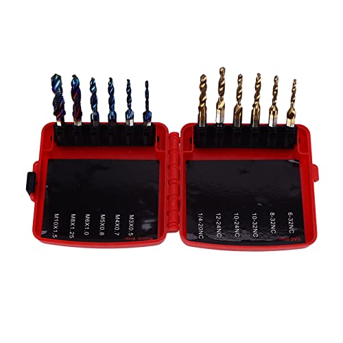 Fafeicy 12 -pcs Kombinierte Tap -Bohrer -Bit -Set HSS Metrik Blue Plating Imperial Ti Plated 1/4in Hex Shank Fafeicy 12 -pcs Kombinierte Tap -Bohrer -Bit -Set HSS Metrik Blue Plating Imperial Ti Plated 1/4in Hex Shank von Fafeicy