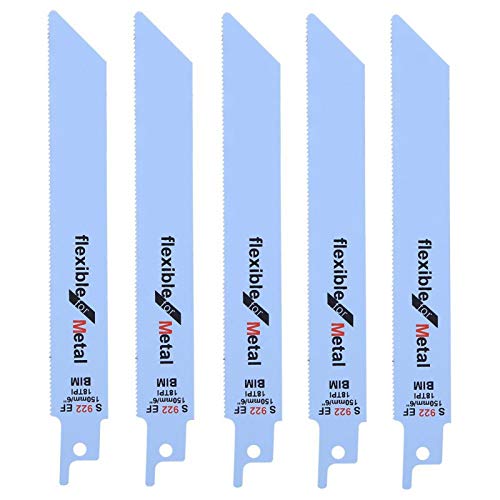 Fafeicy 5-teiliges 150 mm Metall-Säbelsägeblatt, Holzbearbeitungs-Schneidwerkzeug Elektrowerkzeug, zum Schneiden von Holz, Kunststoff, Rohren, Metall (S922EF) von Fafeicy