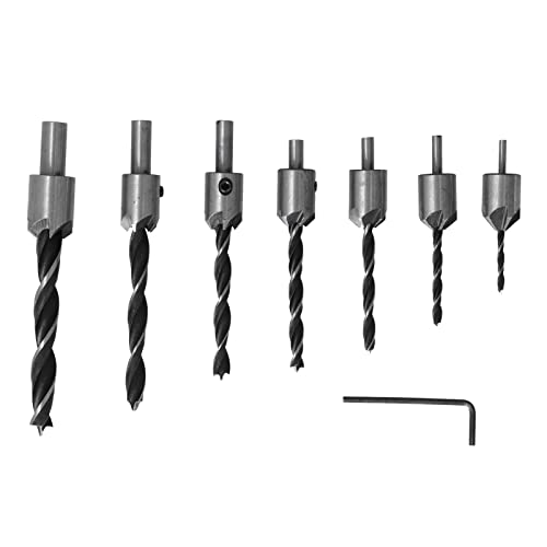 Fafeicy Counterunk Bohrer Bit Set 7 -teilig Hochgeschwindigkeits -Holzbearbeitungskit mit Sechskantschlüssel für Bankbohrer Handbohrer Fafeicy Counterunk Bohrer Bit Set 7 -teilig Hochgeschwindigkeits -Holzbearbeitungskit mit Sechskantschlüssel für Bankbohrer Handbohrer von Fafeicy