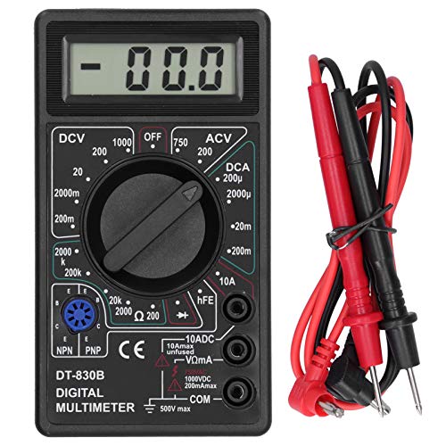 Fafeicy DT830B Multimeter, 12,3x6,8x2,3 Cm Tragbares LCD Digitales Elektronisches Voltmeter Amperemeter, Kann Gleichspannung Wechselspannung Gleichstrom Diodentriode Messen von Fafeicy