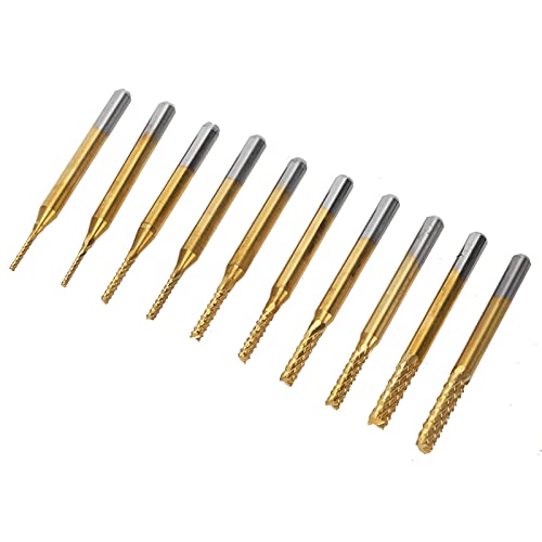 Fafeicy Gravurfräsen Cutter Ti Beschichtete Leiterkarbidbits Drehwerkzeuge 1,0 Bis 3,0 Mm für Holzschnitzereien Fafeicy Gravurfräsen Cutter Ti Beschichtete Leiterkarbidbits Drehwerkzeuge 1,0 Bis 3,0 Mm für Holzschnitzereien von Fafeicy