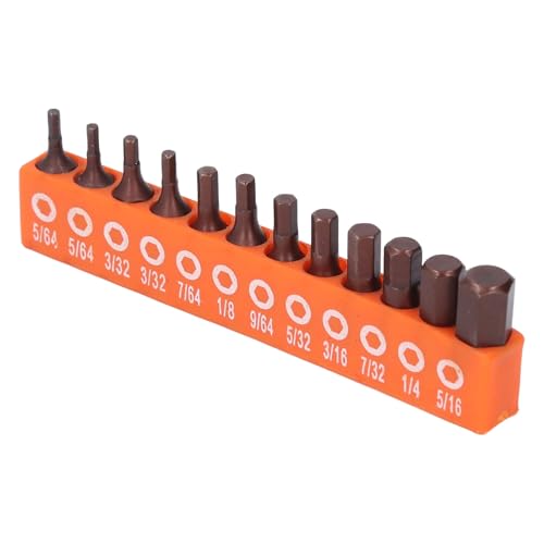Fafeicy Legierungstahl-Sechskantbohrer Bit 12-teilige Imperiale Größen 5/64 Zoll Bis 5/16 Zoll für Elektrische Pneumatische Schraubendreher und Bohrer Fafeicy Legierungstahl-Sechskantbohrer Bit 12-teilige Imperiale Größen 5/64 Zoll Bis 5/16 Zoll für Elektrische Pneumatische Schraubendreher und Bohrer von Fafeicy