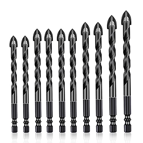 Fafeicy Schwarze Mauerwerk Drill Bits 10pcs Mehrere Größen für Fliesenporzellan Mauerspiegel Marmor Liebhaber Hartlegierte Legierung Hexagonale Griffe Fafeicy Schwarze Mauerwerk Drill Bits 10pcs Mehrere Größen für Fliesenporzellan Mauerspiegel Marmor Liebhaber Hartlegierte Legierung Hexagonale Griffe von Fafeicy