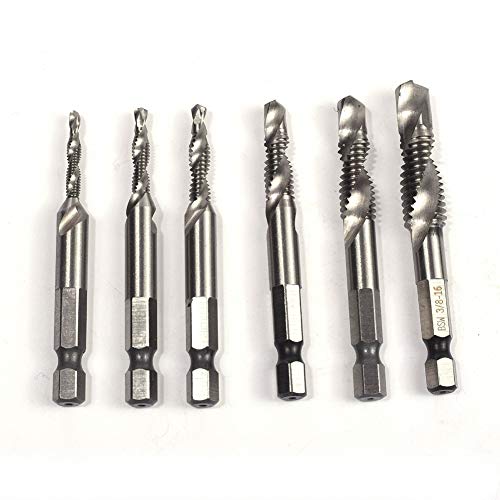 Fafeicy Tippen Sie auf Bohrmaschinenbit 6PCs mit Hex-Schaft für Elektrowerkzeuge, für Aluminiumplatten 1/8in-3/8in Fafeicy Tippen Sie auf Bohrmaschinenbit 6PCs mit Hex-Schaft für Elektrowerkzeuge, für Aluminiumplatten 1/8in-3/8in von Fafeicy