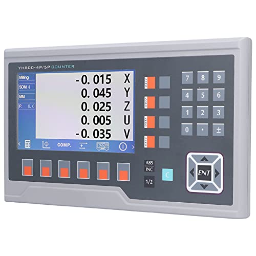 Fräsmaschinen LCD, 5-Achsen-Drehmaschinen LCD-Linear-Encoder 7-Zoll-Echtfarben-Digitalanzeige mit 34-Bit-Chip für Digitale Messschieber (EU-Stecker) von Fafeicy