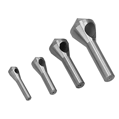 Kammernbohrbohrbit Eingestellt, Countersink -Bohrer -Bit Eingestellt, Hochgeschwindigkeitsstahl 4241, 4PCs Verschiedene Spezifikationen, Schnelles Schaufen von Fafeicy