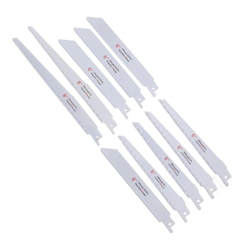 Metall-Säbelsägeblatt-Set, Schnelles Schneiden, 10 Stück, für Holz, Metall, Kunststoff, 6TPI, 10TPI, 18TPI, Heimhandwerk, Nagel- und Metallschneideblätter Metall-Säbelsägeblatt-Set, Schnelles Schneiden, 10 Stück, für Holz, Metall, Kunststoff, 6TPI, 10TPI, 18TPI, Heimhandwerk, Nagel- und Metallschneideblätter von Fafeicy