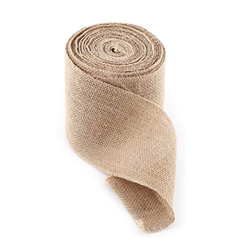 Natürliche Sackleinenrolle Sackleinen Juteband Breite Natürliche Jute Sackleinen Stoff Craft Spitze Band Rolle 10 meter Sackleinen Band(10CM) von Fafeicy