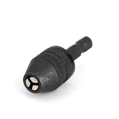 Sechskantschaft-Adapter, Schwarzes Schnellspannbohrfutter 1/4 Zoll Sechskantschaft-Adapterkonverter 0,3 Mm-3 Mm, Sechskantschaft-Bohrer von Fafeicy