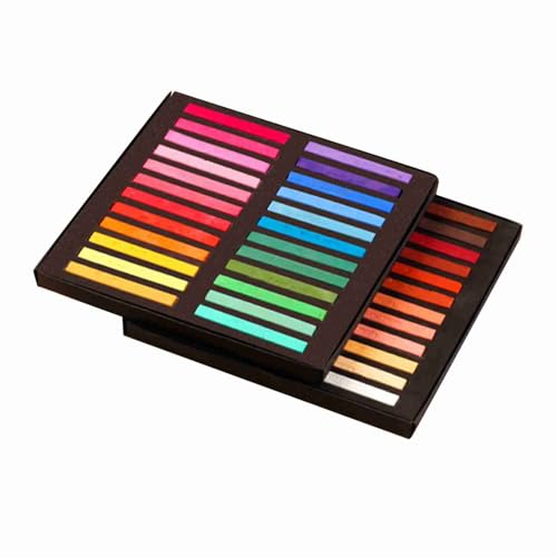 Square Pastell Set 12/24 / 36/48 Farben Soft Trockenpastellkünstler Kreide Pastellstangen für Büroschule Kunst Zeichnen Malerei Vorräte (48 Farben) von Fafeicy