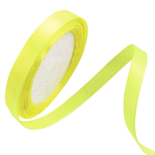 10 Brötchen 2 5 Cm Geschenkband Polyester Ribbon Dekoratives Band Doppelseitiges Band Für Handwerksumschläge Party Dekoration von Fahoujs