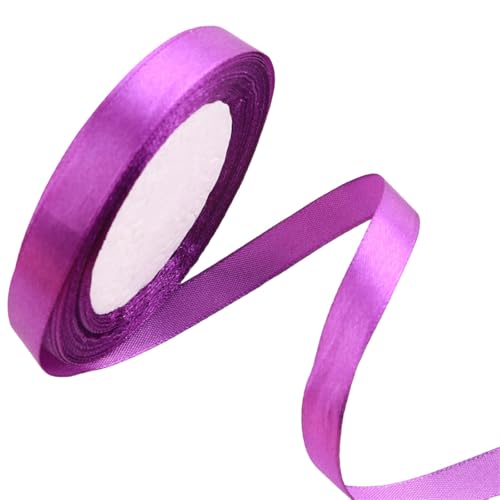 10 Brötchen 2 5 Cm Geschenkband Polyester Ribbon Dekoratives Band Doppelseitiges Band Für Handwerksumschläge Party Dekoration von Fahoujs